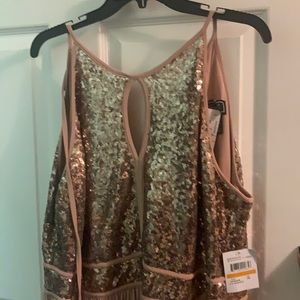 Rose gold long gown. Perfect for a wedding or semi formal event NBW